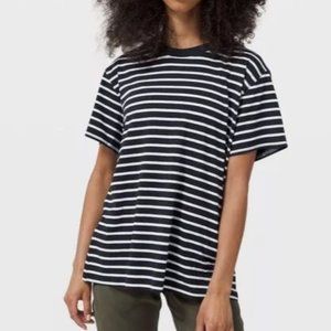 Lululemon All Yours Tee Shirt Navy Boyfriend Yachtie Stripe True Navy + White